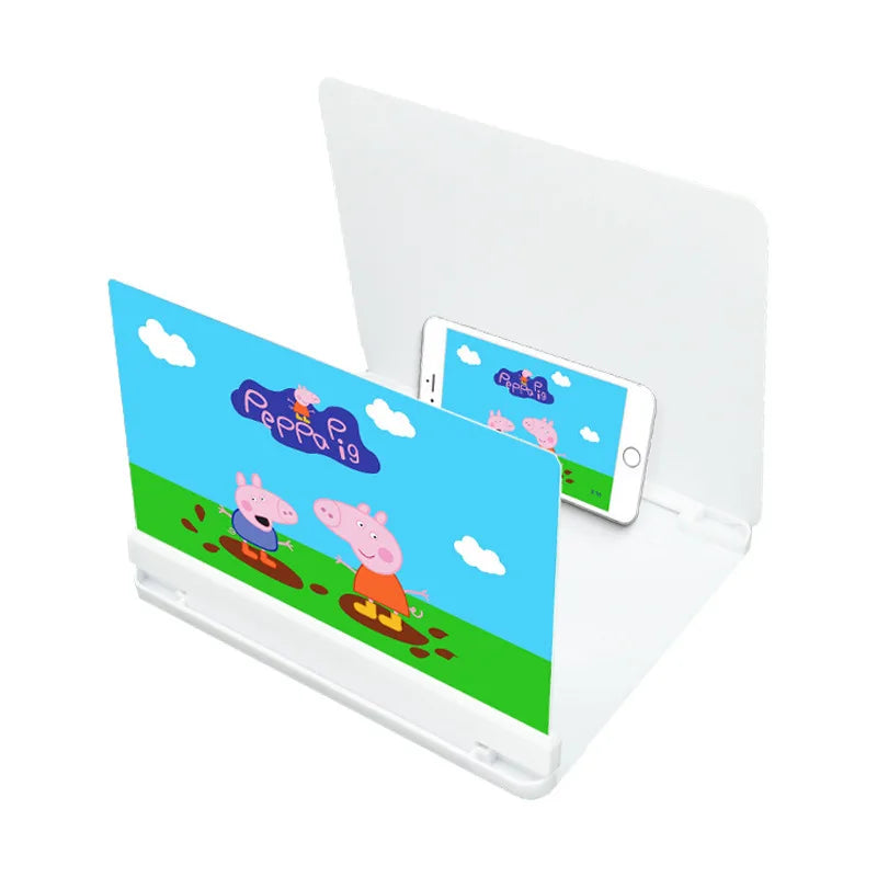 10X Mobile Phone Screen Magnifying Glass HD 3D Magnifying Glass Foldable Pressure Fresnel Lens Screen Magnifier