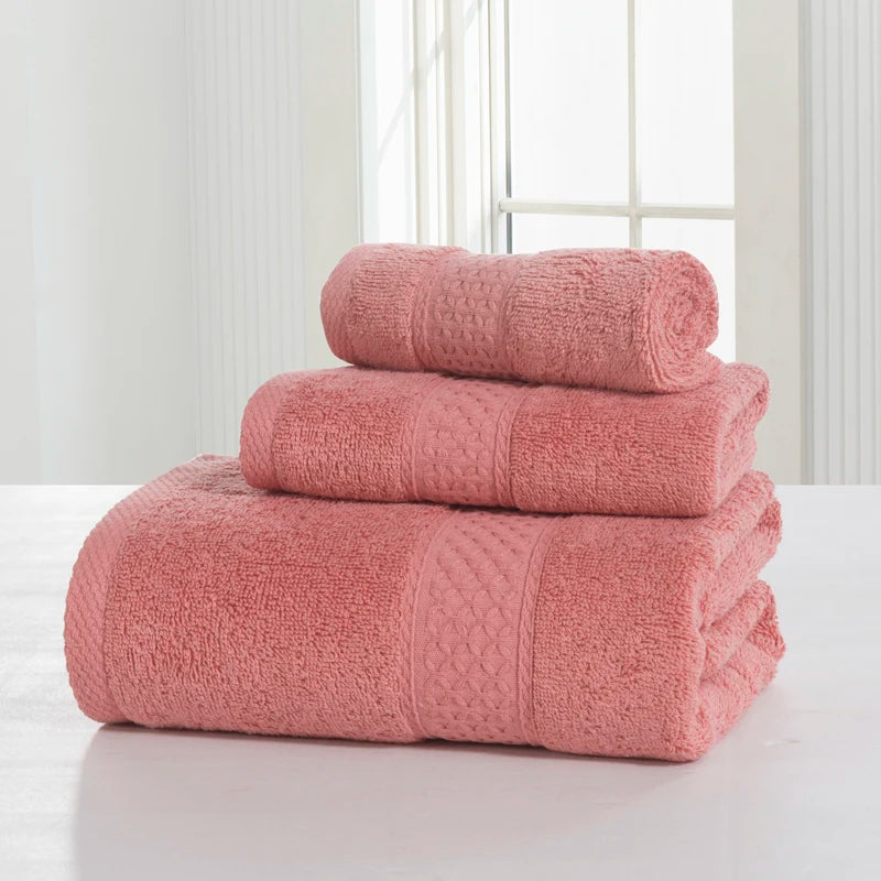 Towel Set 100%Cotton Terry Cloth Face+Bath+Hand Towels for Home Hotel Bath Room Adult Kids, 70*140cm Grey White Beach Towel