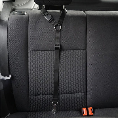 Nylon Safety Belt for Dogs Solid Color Two-in-one Pet Car Seat Belt Leash Adjustable Dog Harness Collar Products Pet Accessories