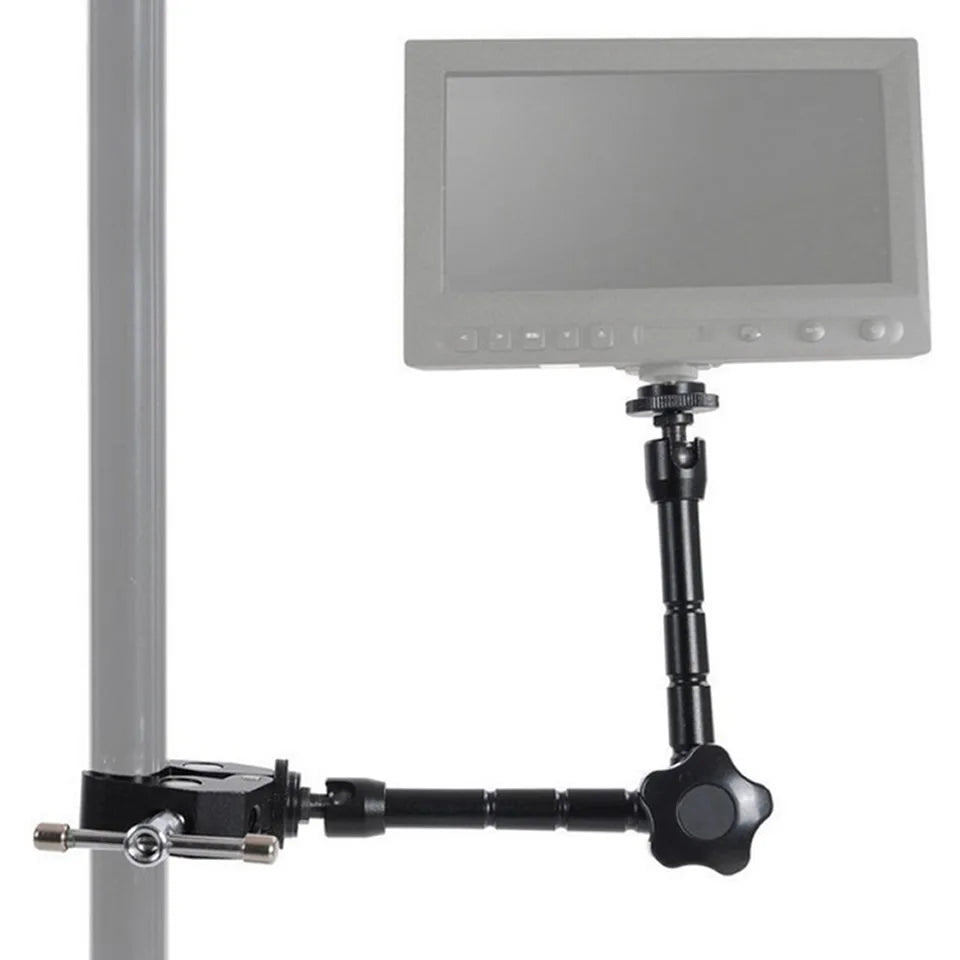 Tablet Stand Adjustable Friction Articulating Magic Arm Clamp With 1/4" Thread Adapter for Tablet Phones 4-11 inches iPad Holder