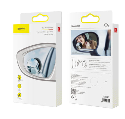 Baseus 2pcs Car Rear View Mirror Full Vision 360 Degree Wide Anger Parking Assitant Waterproof Auto Rearview Blind Spot Mirror