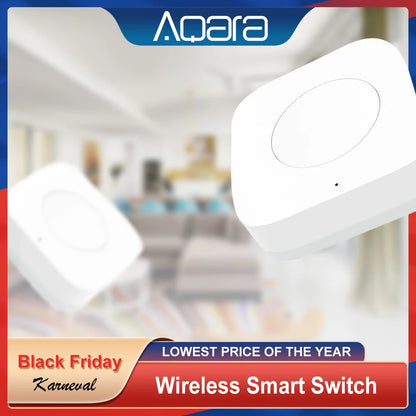 Aqara Wireless Switch Zigbee Connection Versatile Control Button for Smart Home Devices Compatible with Xiaomi Apple HomeKit