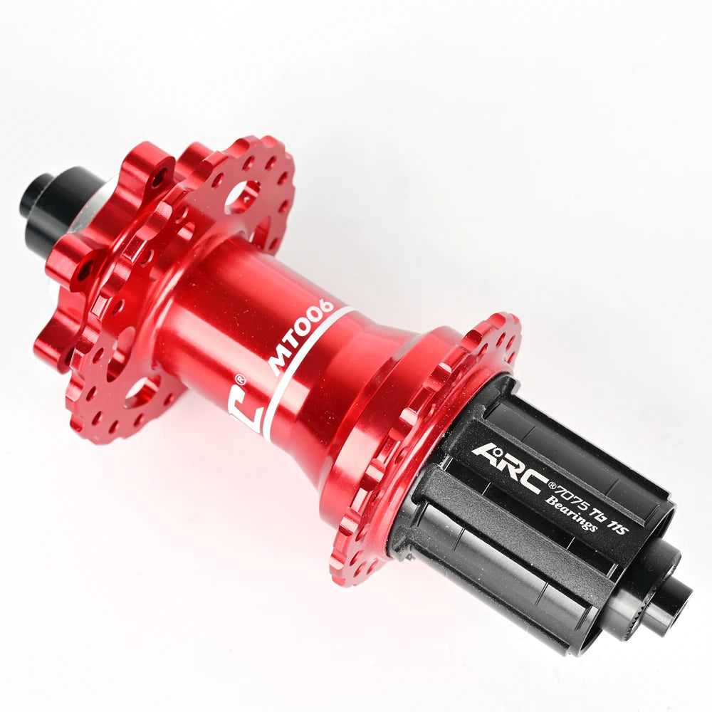 Bicycle Hubs ARC MT006 MTB Bike Hubs, 4 NBK Bearings, 28/32/36 Holes, 6-Bolt Disc Brake, 8-11 Speed, 4-Pawl 3-Tooth Design