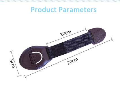 Baby Safety Cabinet Lock Baby Safety Protection Drawer Webbing Safety Lock Baby Anti-pinch Hand Cloth With Child Safety Hook