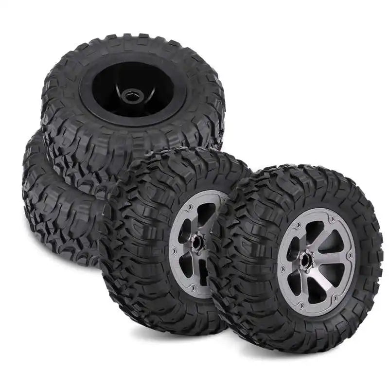 4Pcs 1:16 Crawler Tires Rubber Anti-skid Tyres RC Accessory Remote Control Militaty Car Part