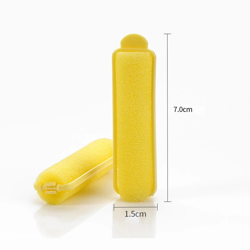 2 Packs 20mm Sponge Hair Rollers Foam Curlers with Buckle Soft Pillar Locking Closure Curling Cute Roller Wave Formers Hair 1544