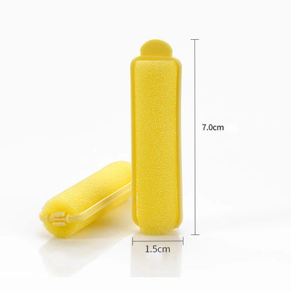 2 Packs 20mm Sponge Hair Rollers Foam Curlers with Buckle Soft Pillar Locking Closure Curling Cute Roller Wave Formers Hair 1544