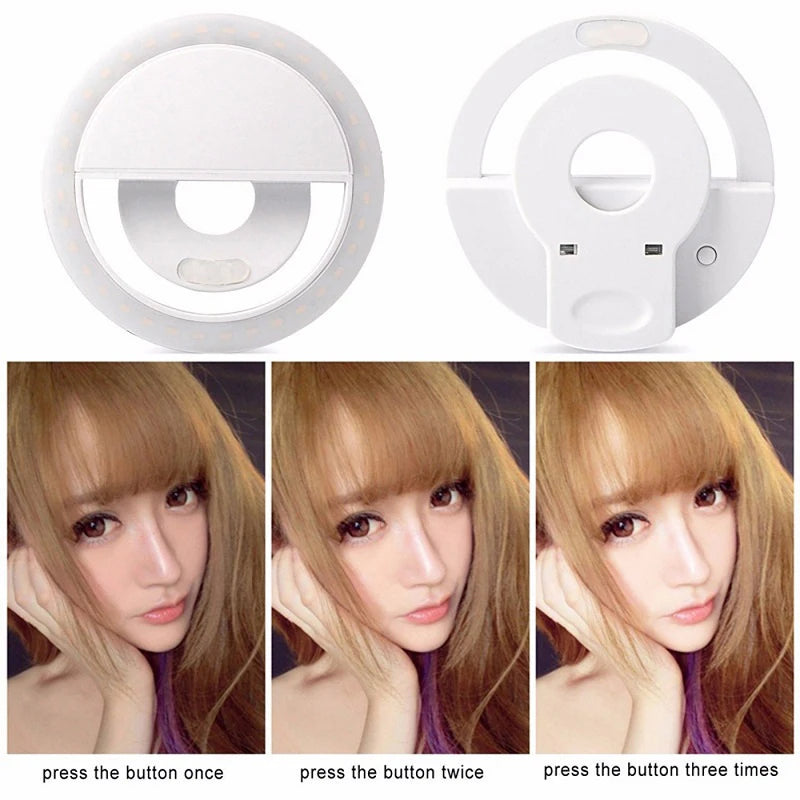 Ring Lights Led Selfie Lamp Ring For Phone Tablet Portable Clip-On Lamp Girl Outdoor Night Darkness Selfie Enhancing Fill Lights