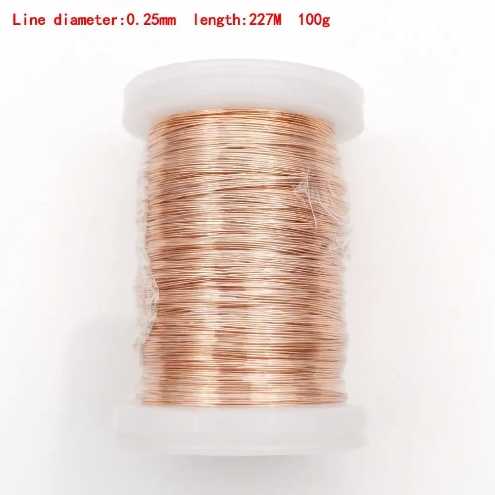 0.1mm 0.2mm 0.4mm 0.5mm 1mm 1.3mm Copper Wire Magnet Wire Enameled Copper Winding Wire Coil Copper Wire Winding Wire Weight 100g