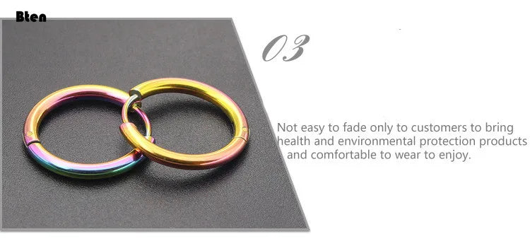 Hoop Earrings Women Gold /Rose Gold/Black Color Round Circle Earring Ear Ring Clip Earrings aretes Mujer