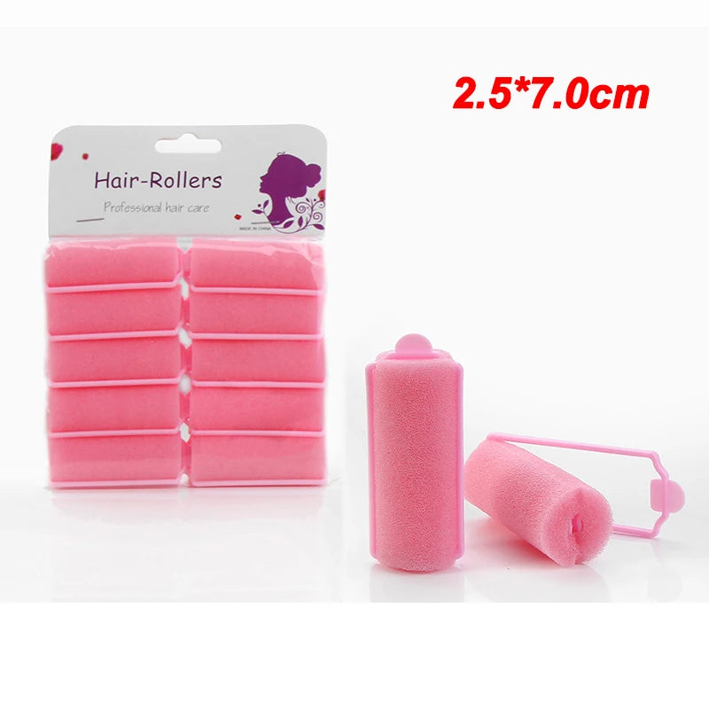 2 Packs 20mm Sponge Hair Rollers Foam Curlers with Buckle Soft Pillar Locking Closure Curling Cute Roller Wave Formers Hair 1544
