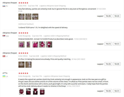 Lingerie  Sexy Bra Set  Women Push Up Lenceria Mujer Femme Underwire Langerie Girl Bralette Bras And Panty Feminina Lace Underwe