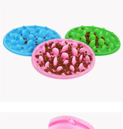 Silicone Pet Bowl Dog Cat Slow Eating Feeding Food Bowls Portable Puppy Feeder Puzzle Bowls Dishes Anti Choke Food Container