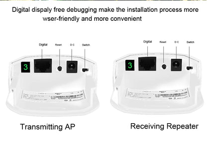 KuWFi Wifi Repeater 2.4G 300Mbps Outdoor AP Long Range Extender Smart Manage Router CPE Wireless Bridge Point to Point 1KM