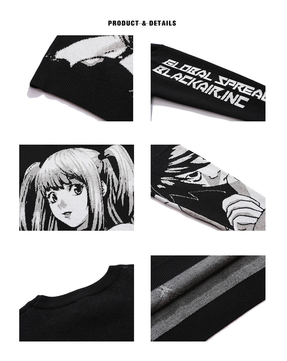 2000s Vintage Knitted Harajuku Kawaii Winter Clothes Women Oversized Sweaters Gothic Long Sleeve Tops Goth Y2k Streetwear Men