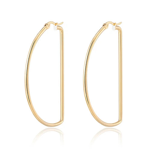 Personality Letter Ear ring Stainless Steel feminine Hyperbolic Earrings Girls Earrings Exquisite Gifts Women‘s Ear Jewelry 2021