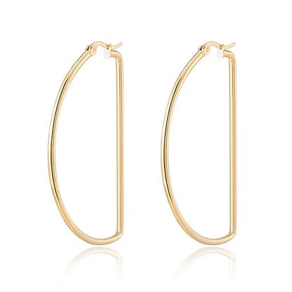 Personality Letter Ear ring Stainless Steel feminine Hyperbolic Earrings Girls Earrings Exquisite Gifts Women‘s Ear Jewelry 2021