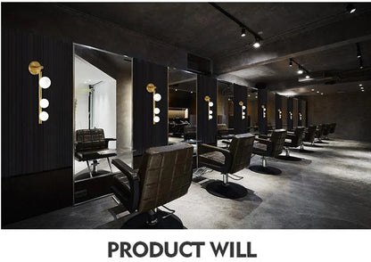 Modern ball wall lamp Decorative luxury wall light for Corridor TV Background Golden Black Mirror Vanity G9 bedside reading lamp