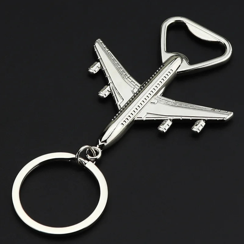 Bottle Opener Keychain Antique Air Plane Beer Jar Openers Retro Airplane Metal Corkscrew Wedding Favors Party Gifts