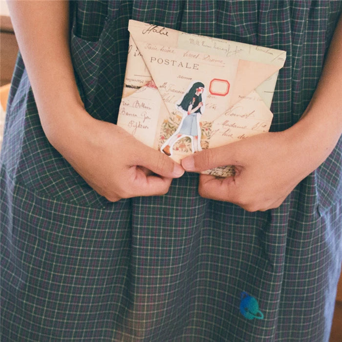 Cute girls in the stationery shop Stickers Scrapbooking Craft Diary Album Phone Computer Seal Stickers Decorative