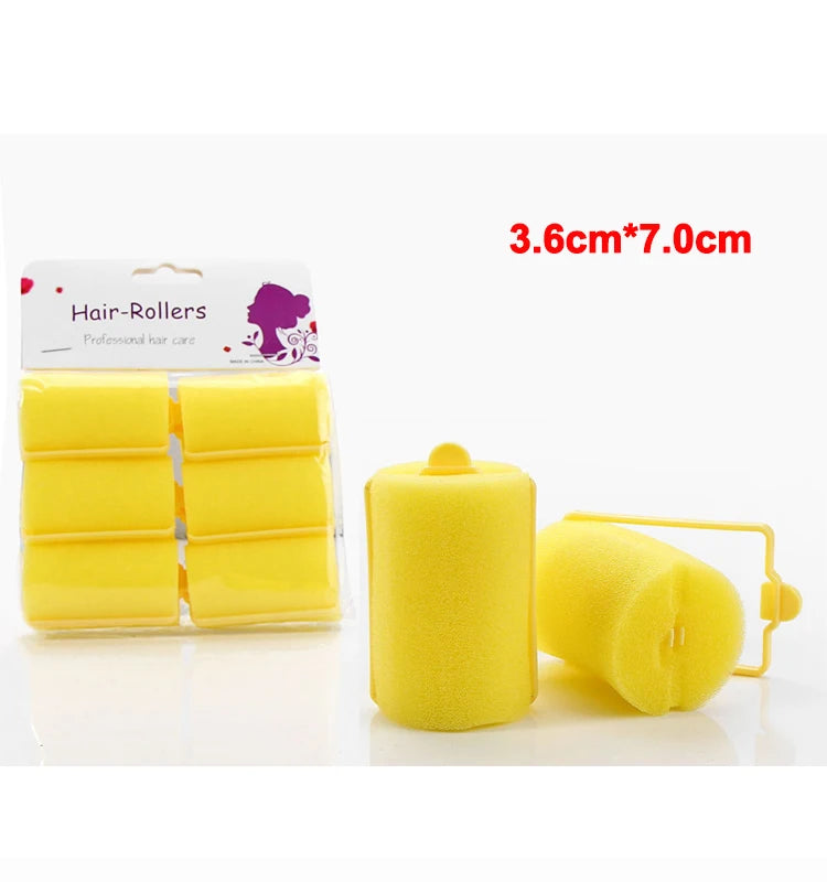 2 Packs 20mm Sponge Hair Rollers Foam Curlers with Buckle Soft Pillar Locking Closure Curling Cute Roller Wave Formers Hair 1544