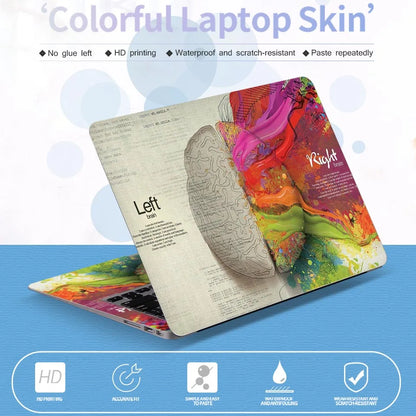 DIY Laptop Film Left and Right Brain Cover Laptop Sticker Laptop Skin 12/13/14/15/17-inch Art Decal Laptop Decoration