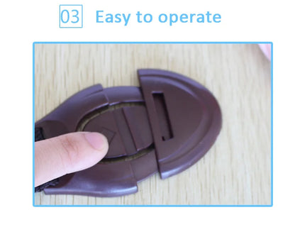 Baby Safety Cabinet Lock Baby Safety Protection Drawer Webbing Safety Lock Baby Anti-pinch Hand Cloth With Child Safety Hook