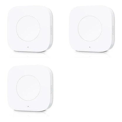 Aqara Wireless Mini Switch Zigbee Connection Versatile 3-way Control Button for Smart Home Devices Compatible with Apple HomeKit