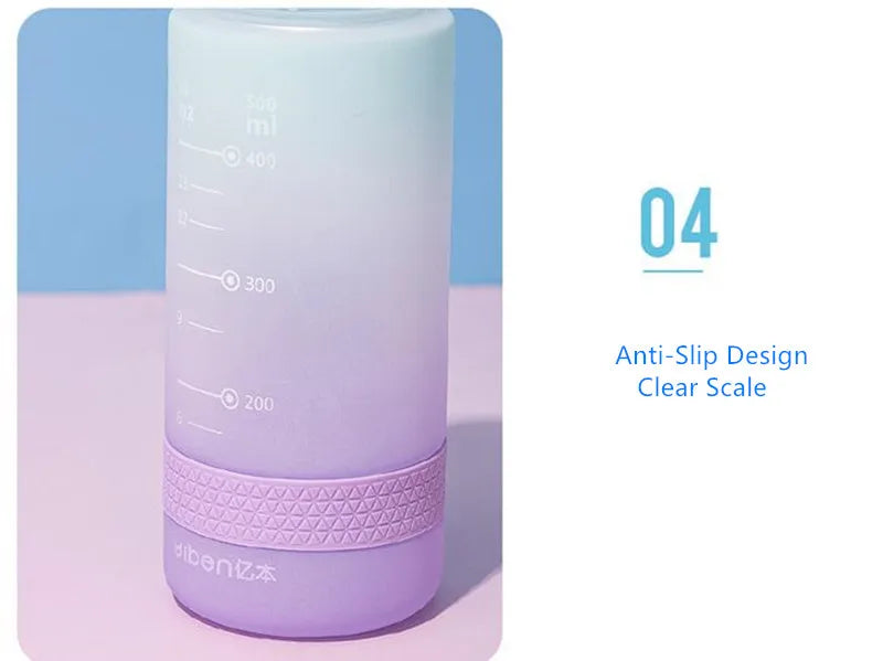 400ml/600ml New Fashion Water Bottle With Straw BPA Free Portable Outdoor Sport Cute Drinking Plastic Bottles Eco-Friendly