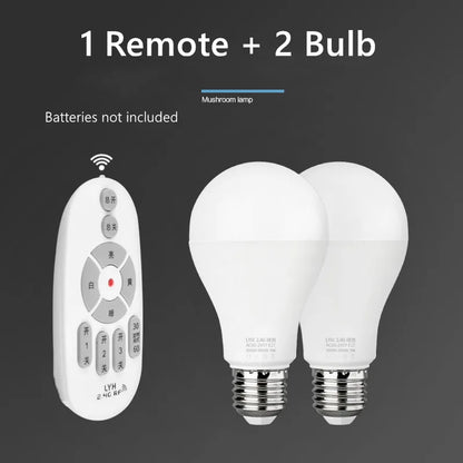 Smart LED Bulb E27 6W 9W 12W RF 2.4G Wireless Remote Control Night Light Timing Turn off Warm Cold Light Dimmable Led Lamp Bulb