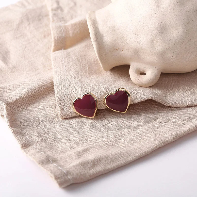 Daily Red Hearts Girls Doop Earrings Love Funny Bohemian Earrings 2024 Fashion New Women Accessories