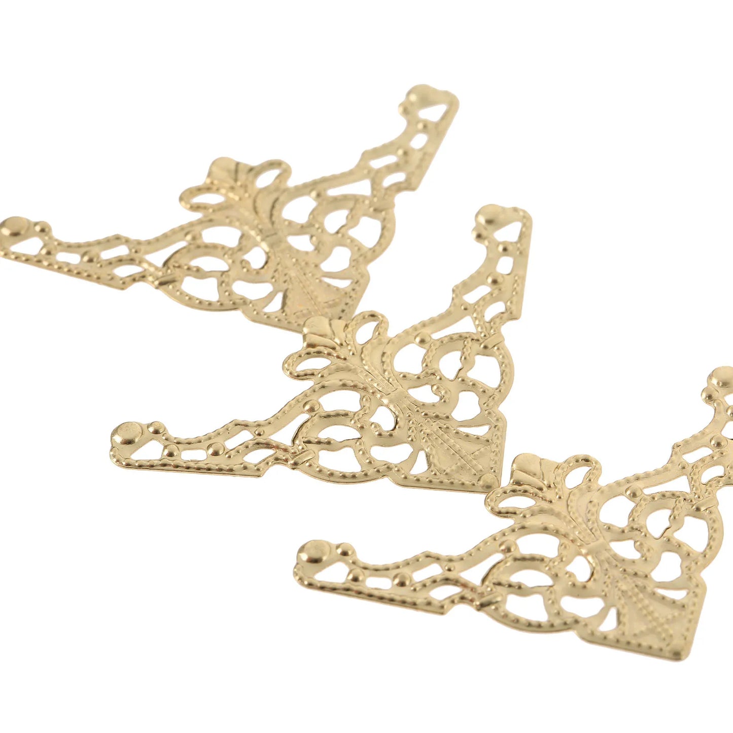 10Pcs Wooden Case Corner Protector Decorative Corner Furniture Metal Crafts Jewelry Box Corner Foot