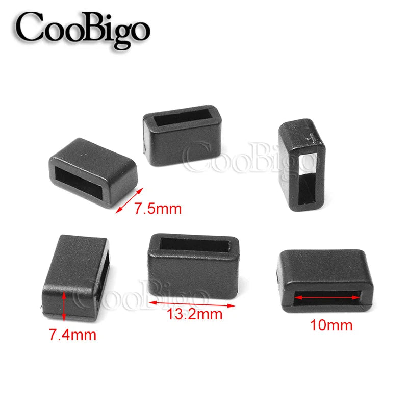 10pcs/pack Plastic Belt Loop Keeper Square Loop Buckles Belt Harness Backpack Straps