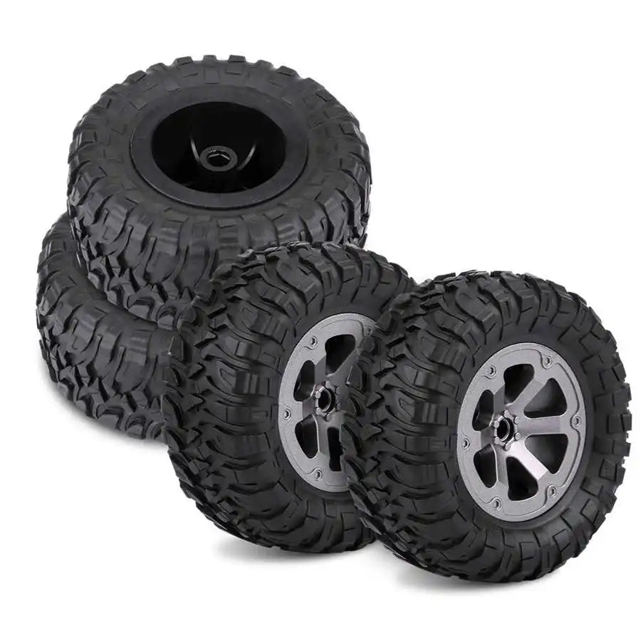 4Pcs 1:16 Crawler Tires Rubber Anti-skid Tyres RC Accessory Remote Control Militaty Car Part