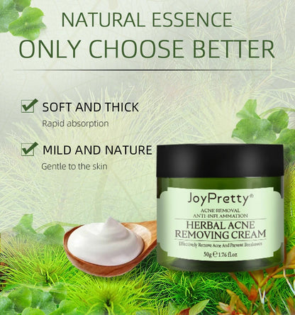 JoyPretty Herbal Acne Face Cream Body Pimple Treatment Oil Control Moisturizing Facial Creams Skin Care Products Beauty