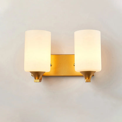 Decorative Modern Wall Lamp with Glass Shade Bedside Bedroom Loft Design Up Down Iron Led Wall Lights Gold for Home Mirror E27