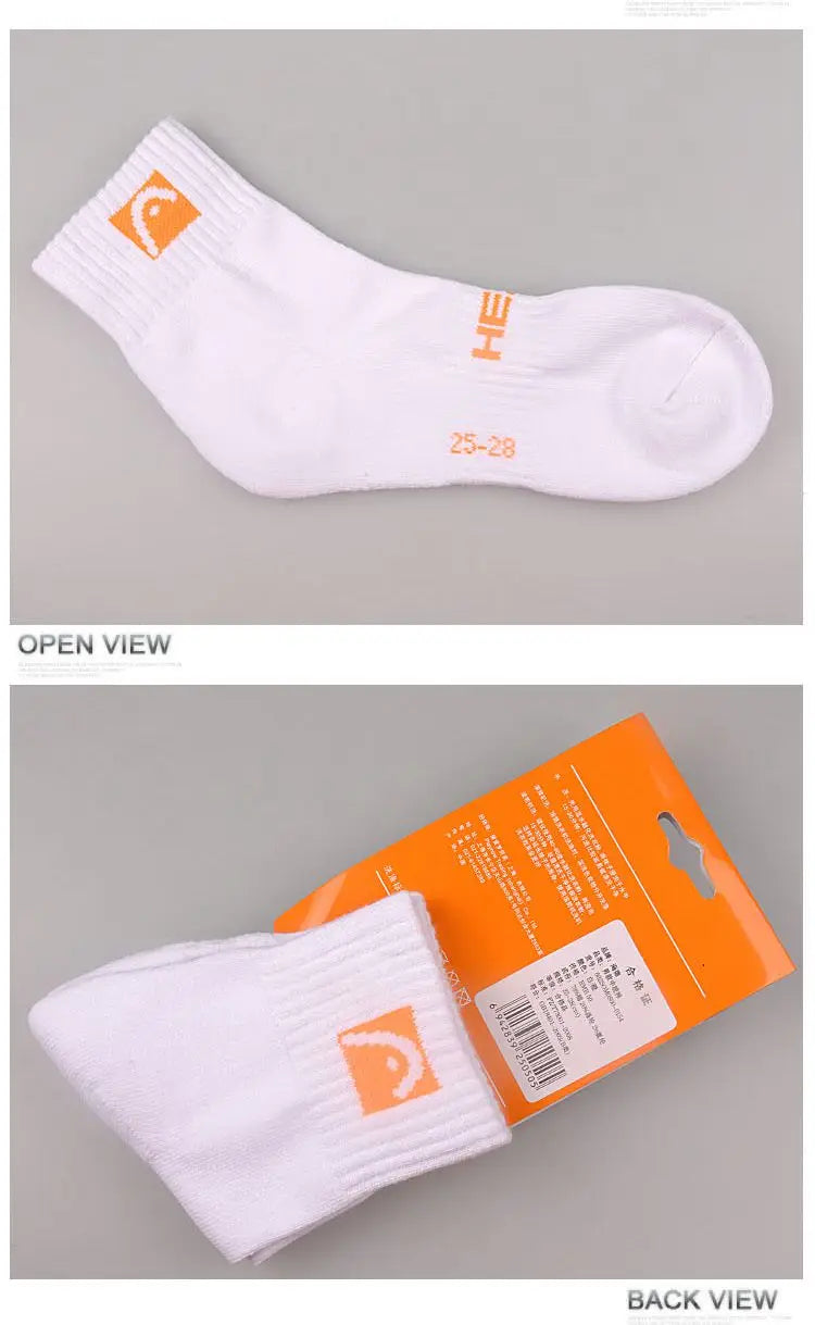HEAD Sport Socks  Raquete De Tennis Gym Stockings Athletic Socks Pure Cotton Absorbs Sweat Prevents Odor Outdoor Mount Sports