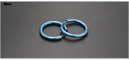 Hoop Earrings Women Gold /Rose Gold/Black Color Round Circle Earring Ear Ring Clip Earrings aretes Mujer