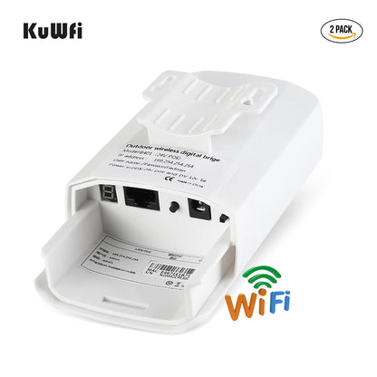 KuWFi Wifi Repeater 2.4G 300Mbps Outdoor AP Long Range Extender Smart Manage Router CPE Wireless Bridge Point to Point 1KM