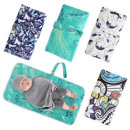 Portable Newborn Waterproof Baby Changing Mat Infant Foldable Travel Changing Diaper Nappy Liners Pad