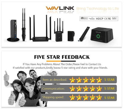 Wavlink Outdoor WiFi Range Extender Wireless Access Point Dual Band 2.4G+5Ghz High Power Wifi Router/Repeater Signal Booster POE