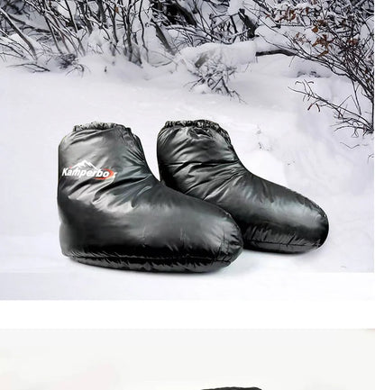 Kamperbox Down Slippers Down Socks Camping Down Booties for Sleeping Bag Camping  Down Socks AQ3