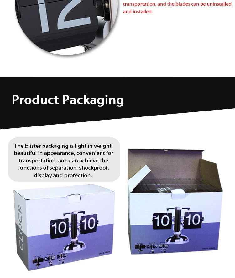 A Flipping Clock with Page Turning Automatically for Modern Home Decoration Full of Sense of Technology Retro Table Clock