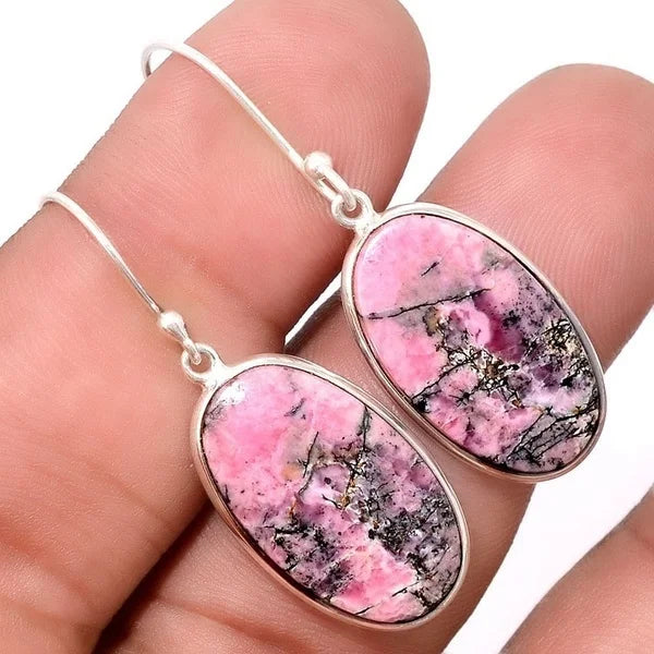 Bohemian earrings with pink gemstones are used as wedding or holiday gifts