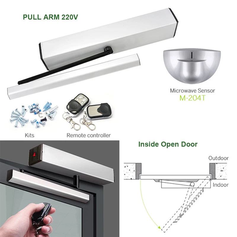 Smart Home Automatic Swing Door Opener Closer Electric Garage Gate Operator Optional Sensor Remote Control Big Gate Motor