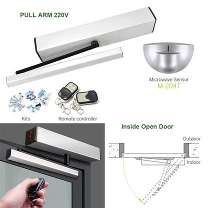 Smart Home Automatic Swing Door Opener Closer Electric Garage Gate Operator Optional Sensor Remote Control Big Gate Motor