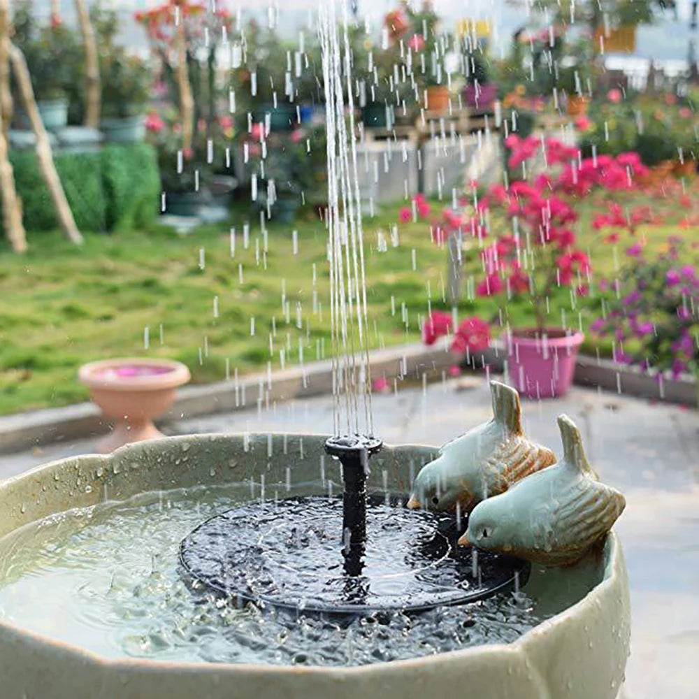 Waterfall Fountain Mini Solar Water Fountain Pool Pond Garden Decoration Outdoor Bird Bath Solar Powered Fountain Floating Water