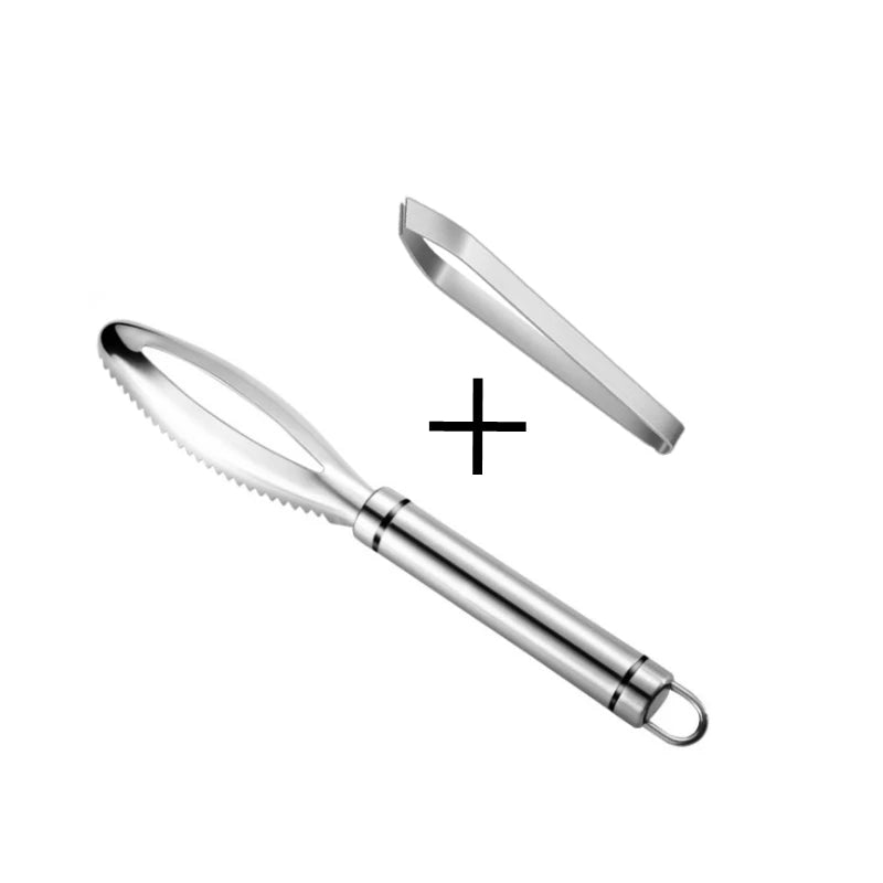 Fish Scales Scraping Graters Stainles Fast cleaner Remove skin brush Cleaning Peeler Scraper bone scaler Tongs tweezers tool
