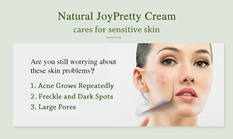 JoyPretty Herbal Acne Face Cream Body Pimple Treatment Oil Control Moisturizing Facial Creams Skin Care Products Beauty