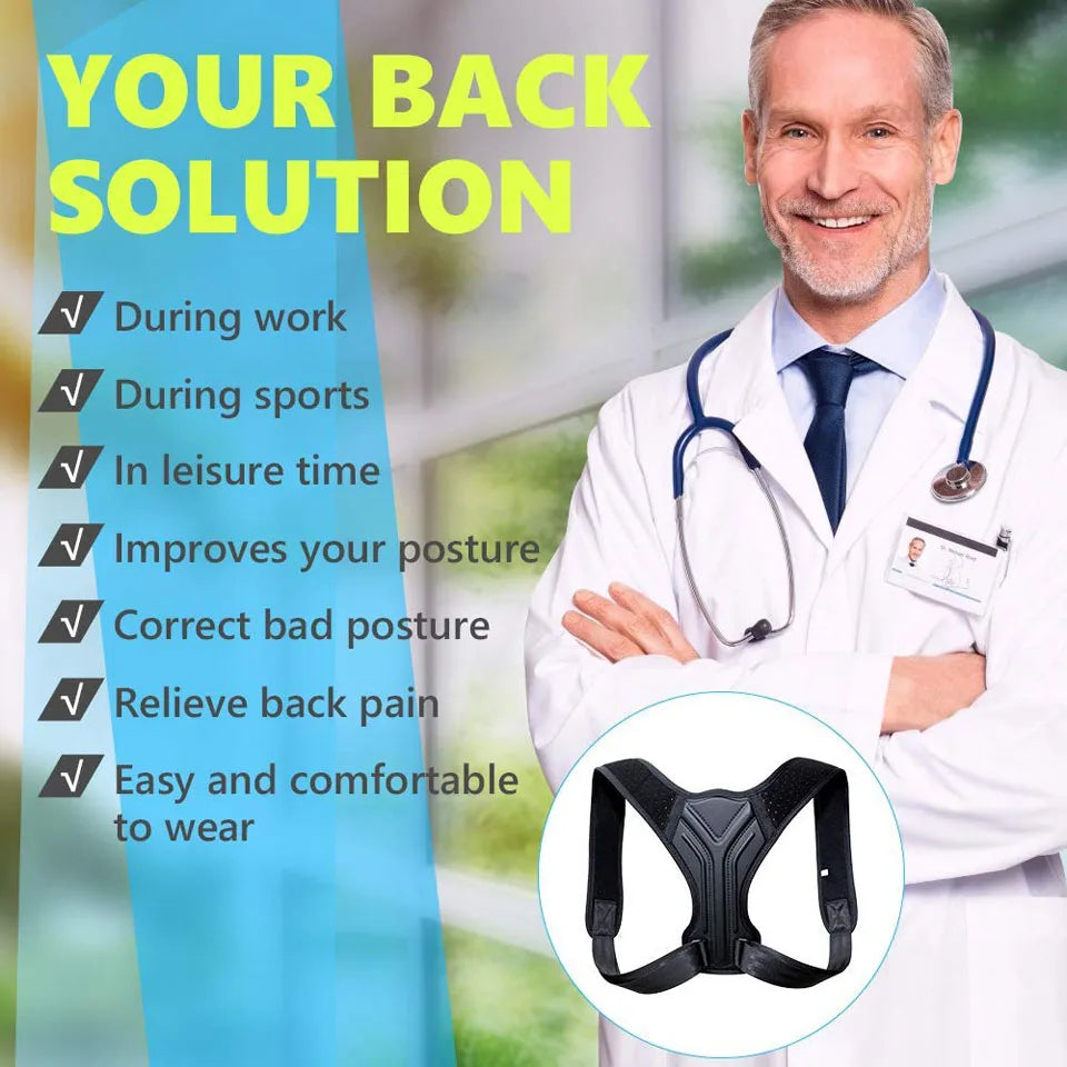 Posture Corrector Back Brace Adjustable Posture Brace for Upper Back Shoulder Pain Relief Posture Trainer Spine Posture Support